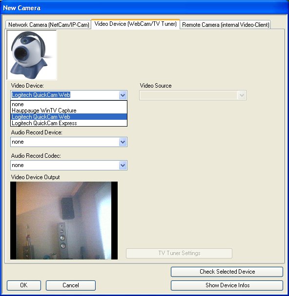 Add a new webcam