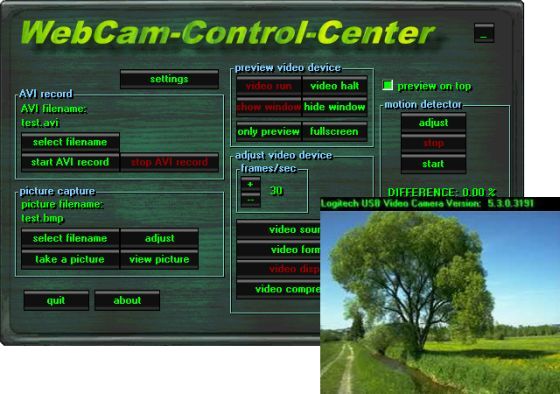 WebCam-Control-Center screen shot